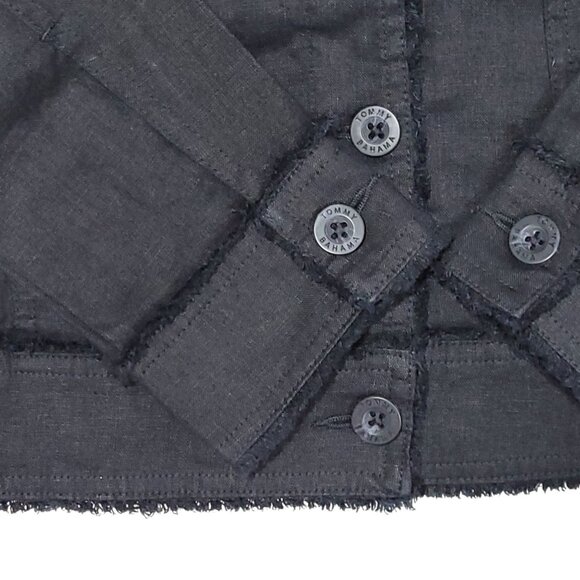 Tommy Bahama Two Palms Linen Raw Edge Jacket Womens XS Quiet Luxury Vacation NEW - Picture 15 of 16